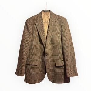 Ralph Lauren Polo University Club Brown Plaid Blazer